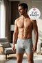 Lycra Long Men's Boxer Gray 3-Pack