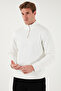 Cotton Regular Fit Half Zipper Stand Collar Ribbed Sweat Men's Sweat 59052592 - 6