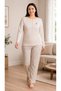 Women's Winter Viscose Pajama Set m L XL XXL |   Long Sleeve Buttoned Stylish Home Wear B89-100 - 2