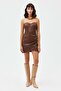 Strapless Faux Leather Dress with Drape Detail - 2