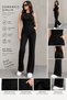 Women's Black High Waist Shaping / Sculpting Flared Leg Palazzo Pants