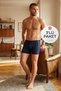 Modal Men's Boxer Briefs Navy Blue 3-Pack