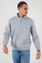 Cotton Regular Fit Half Zipper Stand Collar Ribbed Sweat Men's Sweat 59052592 - 7