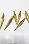 Christmas Tree Ornament Gold Long Drop Shaped Set of 6 - 7