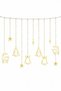 Christmas Pine Tree Ornament Deer Tree and Bell Curtain Led Daylight - 3