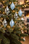 Christmas Pine Tree Ornament Shiny Matte Shiny Ocean Drop Cici Ball 9 cm Set of 6 - 5