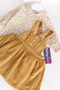 Baby Girl Velvet Dress with Shirt Baby Salopet Dress - 4