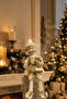 Christmas Decoration Gold Outfitted Elf Sitting on a Branch - 5