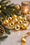 Christmas Pine Tree Ornament Cici Top 4 cm 12Pcs Gold - 4
