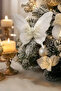 Christmas Tree Ornament White Butterfly 20 cm