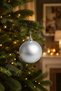 Christmas Tree Ornament Matte Silver Cute Ball 15 cm