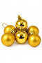 Christmas Pine Tree Ornament Cici Top 4 cm 6 Pieces Gold - 2