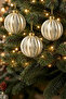 Christmas Pine Tree Ornament Shiny Special Yakamoz Gold Holiday Cici Top 8cm 3-Pack - 4