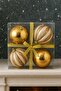 Christmas Pine Tree Ornament Set of 4 Rose Gold Ball 10 cm - 6