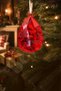 Christmas Pine Tree Ornament Crystal Drop Cut Ruby Red - 3