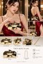Women's Gold Gold Color Metal Design Evening Bag