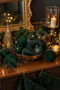 Christmas Tree Ornament Velvet Cici Ball 8 cm 9Pcs Dark Green - 4