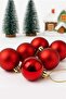 Christmas Pine Tree Ornament Cici Top 4 cm Set of 6 Red - 7