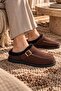Women's Suede Orthopedic Winter Slippers – Faux Fur and Ankle-Strap Buckle - 4