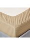 3 Piece Microfiber Bed Sheet Set Fits 180 x 200 cm Soft Breathable 1 Fitted Sheet 2 Pillowcases, Beige - 5