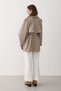 Women's Khaki Double Breasted Collar Trench Coat - 7