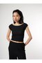 Women's Wide Crew Neck Side Gathered Zero Sleeve Blouse Cty-Abr-2121