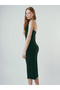 Neck Strap Zero Sleeve Sandy Fabric Long Dress Cty-Lbn-5907 - 2