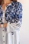 Women's Plus Size Fold Sleeve Shirt Blouse cty-akc-uzd1 100% Cotton Organic Linen - 3