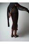 Front Waist Thick Tie Detail Long Skirt Cty-Abr-7607 - 4