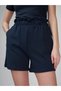 Women's Interlock Short Shorts with Elastic Waist Pockets Cty-Abr-7083