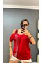 Women's Plus Size Single Shoulder Strap City Fashion Stoned Low Sleeve Blouse Cty-Cnd-06 - 3