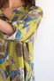 Women's Plus Size Fold Sleeve Shirt Blouse cty-akc-uzd1 100% Cotton Organic Linen - 5