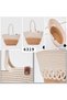 Women's Large Size Straw Beach Bag Cty-Lbn-6319P 50X30 cm - 4