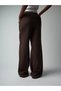 Women's Muslin Wide Leg Trousers Cty-Abr-6776 100% Cotton with Elastic Waist and Back Pocket Detail - 3