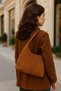 Women's Trock Suede Shoulder Bag Cty-Lbn-1056 - 3