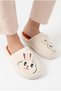 Women's Rabbit Figured Silent Sole Plush House Slippers - 2