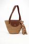 Women's Scarf Straw Knitted Shoulder Bag Cty-Lbn-6355 Snap Closure - 2