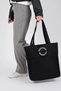 Women's Bondit Fabric Boyfirend Zipper Closure Hand and Shoulder Bag cty-lbn-9000 - 2