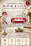 Handcrafted Cut Crystal Royal Pattern Luxury Pedestal Fruit Bowl Presentation Bowl - 2