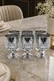 Handmade Cut Crystal Titanium Footed Water Soft Drink - 7