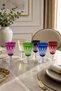 6 Pieces Royal Color Luxury Footed Soft Drinkware 280ml Suitable for Dining Table - 7