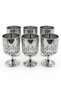 Handmade Cut Crystal Titanium Footed Water Soft Drink - 5