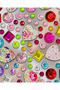 Patterned Inside Colorful Big and Small Self-Adhesive Hearts Makeup and Multi-Purpose Surface Decoration Three-Dimensional Sticker Decal