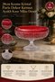 28cm Cut Crystal Paris Decor Red Footed Bowl Milas Pattern - 2