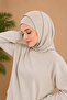 Beige Hooded Practical Bonnet Athletic Hijab Sports Hijab Bonnet - Suitable for Daily and Training Use - 7