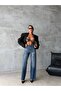 Women's High Waist Asymmetrical Stitched Wide Leg Jean Trousers - 6