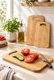 Set of 2 Bamboo Cutting Boards, Kemer Classic Corner Curve Model, 32X22 cm & 25X16 cm - 4