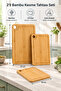 Set of 2 Bamboo Cutting Boards, Kemer Classic Corner Curve Model, 32X22 cm & 25X16 cm - 2