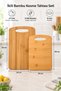 Double Bamboo Cutting Board Set, Small Size: 28 × 20 Cm, Large Size: 33 × 24 cm - 2