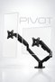 17–32" 2-Monitor Holder – Dual Monitor Arm – Spring-Assisted Full Motion – Vesa Compatible Monitor Stand